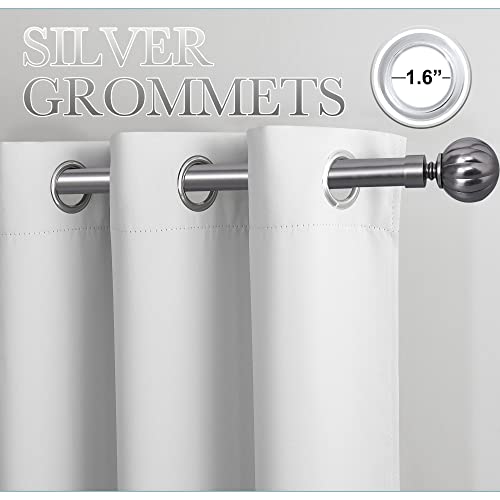 Nicetown Room Darkening Gradient Curtains 84 Inch Length For Living Room, White & Purple Ombre Privacy Curtains For Patio Office, Thermal Insulated Window Treatment Drapes, 104" Wide Total 2 Pieces #TOP1