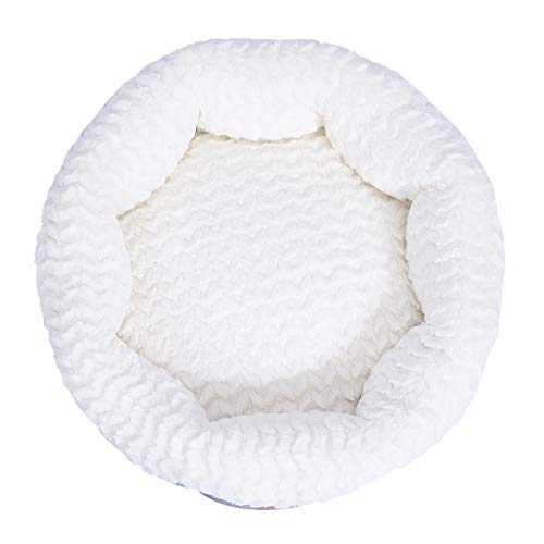 image for Miss Meow Cat Round Donut Cuddler for Indoor Cats, Ultra Soft Memory F
