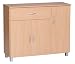 Produktbild Wohnling Sideboard SETE Buche mit 1 Schublade & 3 Türen 90 x 75 x 30 cm | Design Kommode aus Holz | Anrichte Flur-Schrank mit Griffen