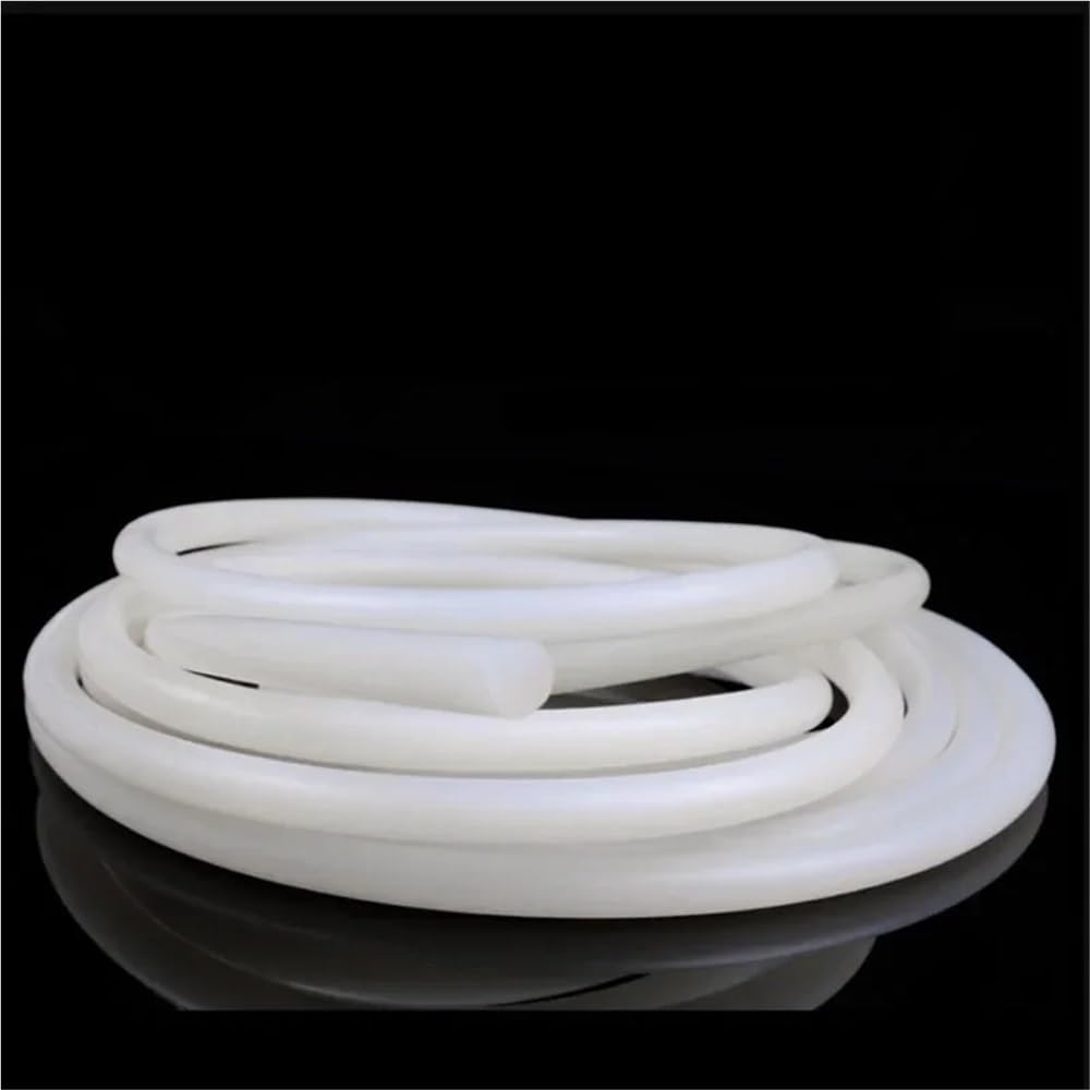 Solid Seal Gasket 1piece O Ring Solid Gasket Trim Seal Strips, Silicone Cord Black for Electronic Applications(White,2mm*10meters)