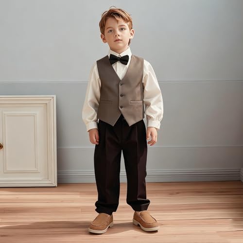 Image of SOFMUO Toddler Boys Girls Loafers Slip On Little Kids Oxford Dress Flats Casual Boat Shoes School Uniform Moccasin Daily Walking Shoes