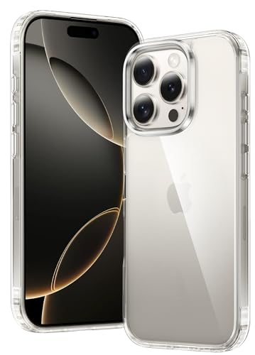 Image of FNTCASE for iPhone 16 Pro Case: Clear Phone Cases Compatible with Magsafe Slim Anti Yellowing Military Grade Drop Protection Rugged Shockproof Protective Transparent Cell Phone Cover (B-Clear)