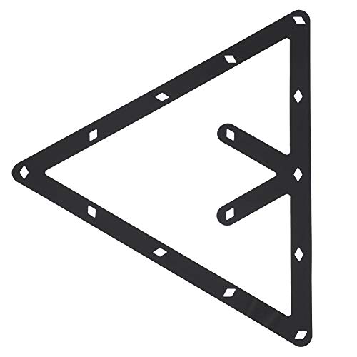 Soporte de Bola de Billar 6 Piezas Bastidor Triangular Negro Accesorio de Mesa