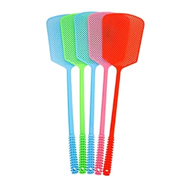AMAZON - Fly Swatter,5 Pack Plastic Heavy Duty Manual Fly Killer, Long Handle Flyswatter, Large Bug Swatters That Work for Indoor and Outdoor