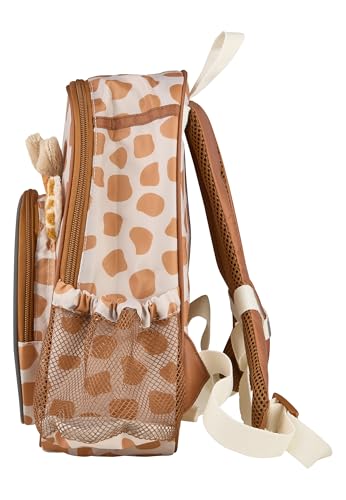 Sterntaler Kinderrucksack Giraffe Kaya – Wasserabweisendes Polyester, großes Hauptfach mit Kühlfunktion –Zwei-Wege-Reißverschluss, gepolsterte, verstellbare Schultergurte – Baby und Kleinkind Rucksack