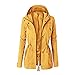 Produktbild Sannysis Damen Übergangs Jacke Kapuzen Mantel Herbst Winter Frauen Warm Reißverschluss Öffnen Clubbing Dating Elegante Sweatshirt Outwear Hoodie Kapuzenpullover (S, Gelb)