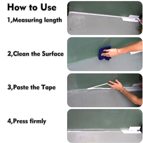 Applying weather stripping on bottom door gap