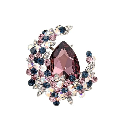 Broche déesse au clair de lune violet avec strass pour accessoiriser et fermer un décolleté