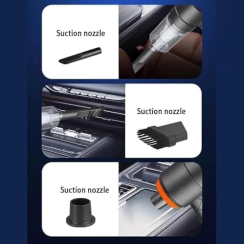 Image of Car Vacuum Cleaner 3 in 1 Cordless Handheld with 3 Attachments & Blower for Wet & Dry Cleaning for Home /Office /Car /Keyboard /Travel /Sofa For Kids And Adults(MULTI)