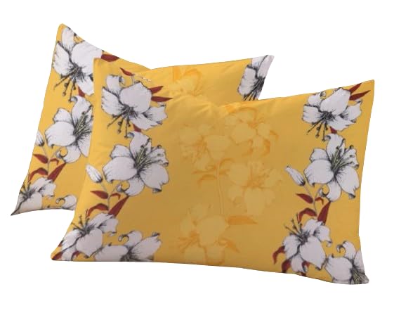 Image of RD TREND 210 TC Premium Glace Cotton Assorted King Size Printed Floral Design Pillow Cover -18 inchX28 inch Inches,(Pack of 6) of Any 12 Pieces Color Multi-6
