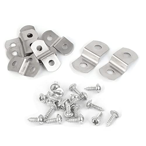TA-VIGOR Metal Z Shape Photo Picture Frame Braces Brackets with Screws 30mm x 13mm x 6mm - Set of 10, Silver, 10Pcs-30mm x 13mm x 7mm