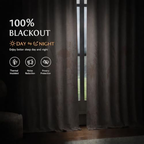 Image of STITCHNEST 'Whispering Gardens Series' Premium Heavy Polyester 100% Blackout Curtains 7 Feet Long Set of 1 | Door Curtain 7 Feet x 4 Feet | Perfect for Home Decor