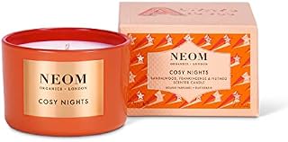 NEOM- Cosy Nights Luxury Scented Candle- Travel Size | Sandalwood, Frankincense & Nutmeg | Essential Oil Aromatherapy Candle | Gift