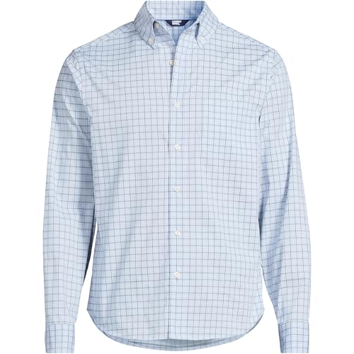 Lands' End Men's Long Sleeve Tailored Fit Travel Kit Shirt