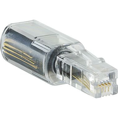 Telephone Cord Detangler 3 Pack - 360 Degree Rotating - Clear/Black - Phone Cord Detangler (For Deep Recessed Jacks Order Item Number B072Ft9P3L) Branded Master Cables Product #TOP2