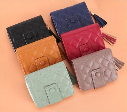 Fashionable And Simple Square Short Wallet With Multiple Coin And Card Slots(Jujube)3