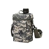Camouflage Trinkflasche - Sportflasche 2 Liter | Auslaufsichere Trinkflasche | Sportflasche mit Streifen | Trinkwasserflasche Camouflage für Wandern