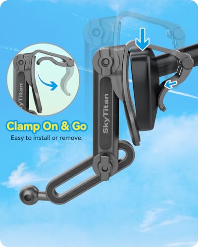 SkyTitan Suporte para painel retrovisor automotivo Garmin GPS de 17 mm, suporte de painel de montage
