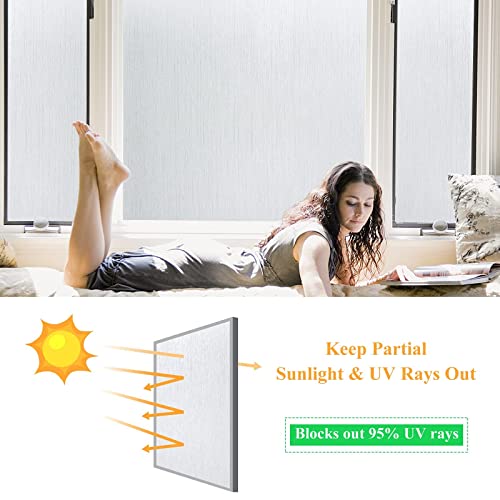 Película de ventana blackout Coavas blanca 35.4 x 78.7 pulg miniatura 3
