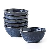 vicrays Juego de 6 cuencos pequeños de cerámica para postre de 10 onzas, aptos para microondas, horno y lavavajillas, para arroz, helado, sopa, aperitivos, cereales, chile, guarniciones, etc., juego