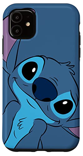 Disney Lilo and Stitch Cute Stitch Face Slate Gray Coque pour iPhone 11