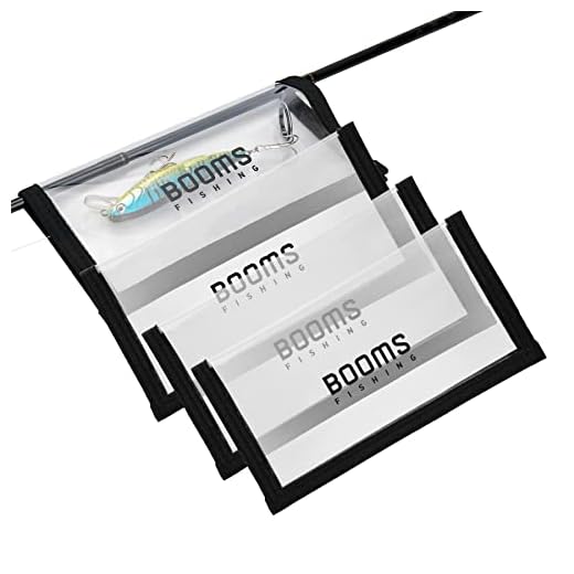 Booms Fishing LW1 Fishing Lure Wraps, Durable Clear PVC Lure Hook Covers, See Lures Easily, Saltwater Bait Protector, Fishing Hook Organizer Rod Hook Keeper, Large Size 7.9" x 4.3", 4 Packs
