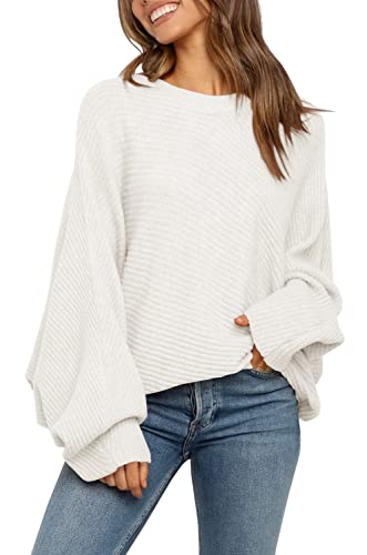 Image of Mafulus Womens Oversized Sweater Fall Winter Slouchy Pullover Jumper Tops