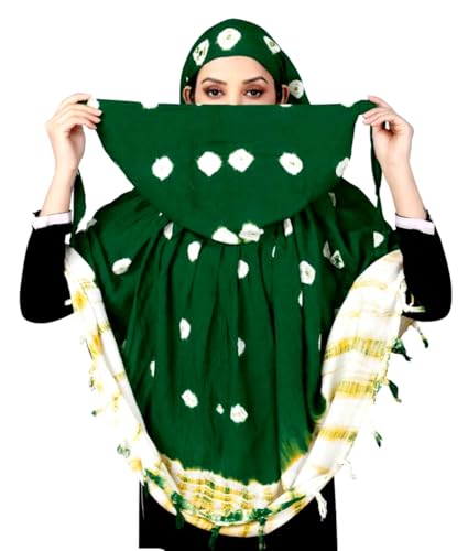 Image of Cotton Long Scarf Cum Mask Scarves Usable for Vehicle Driver | White Printed Design Fabric | Universal Size | Soft & Breathable Sun Protection | For Girl & Women