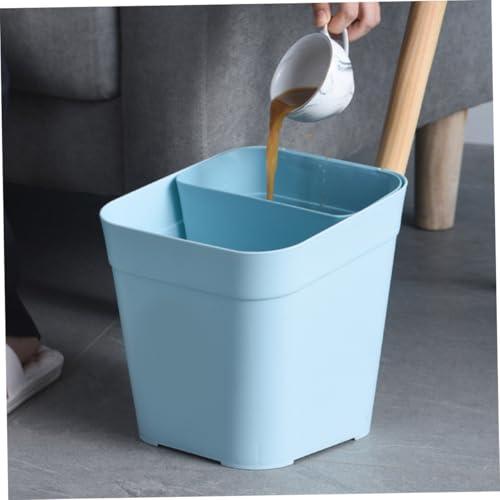 Bote de basura doble compartimento reciclaje cocina plástico miniatura 3
