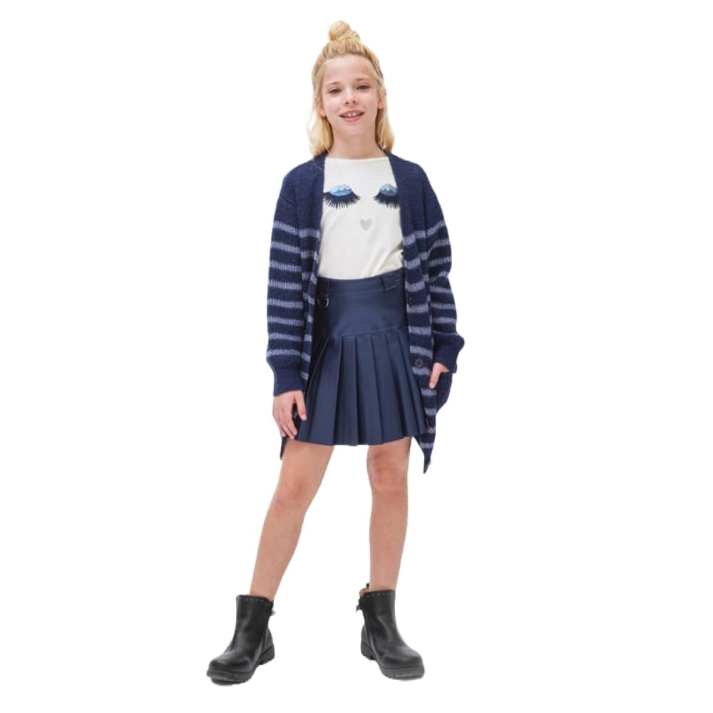 Chaqueta de punto para niña - longitud media, suéter ligero elegante y casual, manga larga, ropa de abrigo para niña para primavera, otoño e invierno, 7313