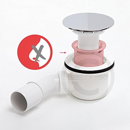 AQUABAD Duschwanne/Duschtasse | Komplettset Basic Smooth White 80x80cm Quadrat | inkl. Styroporträger und Marken-Siphon 90mm mit Chromdeckel | (Gesamthöhe inkl. Träger 16 cm) zum Befliesen – Bild 5