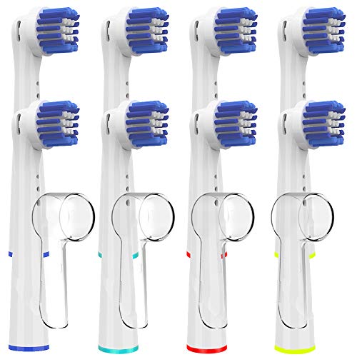 8 Pcs Precision Function Toothbrush Heads Compatible with Oral B Toothbrush - 4 Pcs Toothbrush Head Covers Fit for Oral-B Precision Clean Toothbrush Heads
