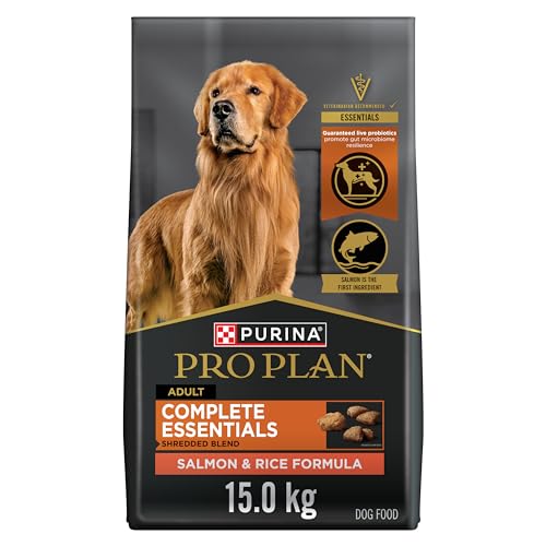 Purina Pro Plan Dry Dog Food, Complete Essentials Shredded Blend Salmon & Rice - 15 kg Bag (1 Pack) image 8