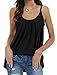 Geifa Black Workout Tank Tops for Women Loose Fit Summer Vacation Camisole Plus Size 2XL