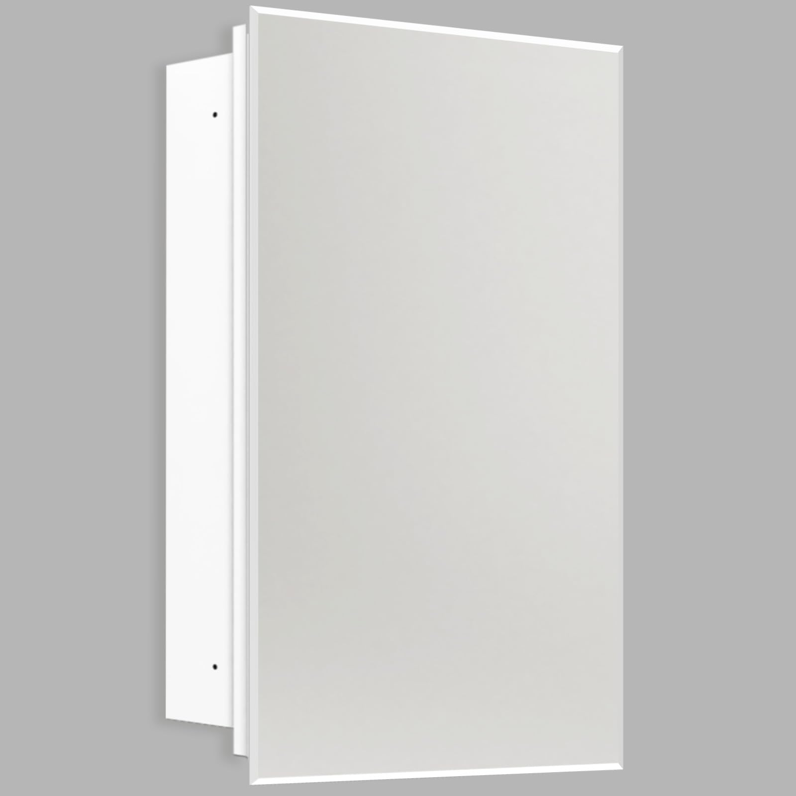 20x26 Inch Beveled Mirror Medicine Cabinet - Waterproof Bathroom Storage Cabinet, Frameless Mirror Cabinet, Adjustable Shelves, Recessed or Surface Mount