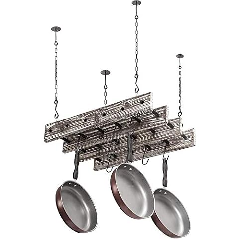 MyGift Ceiling-Mounted Pot and Pan Holder Cover