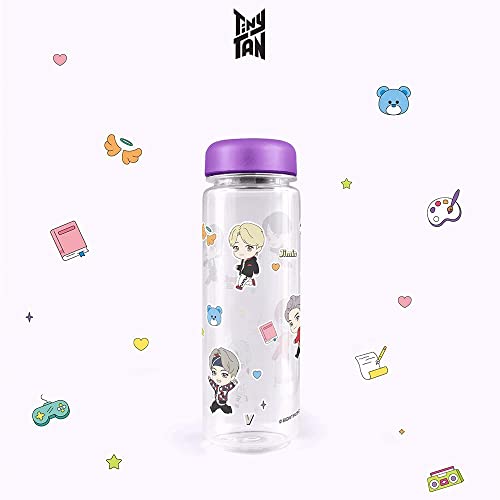 BTS TinyTAN Characters Sticker Printed Bottle 530 ml BPA-Free - Officially Licensed BTS Merchandise, BTS Merch, Kpop Merch, BTS Kpop