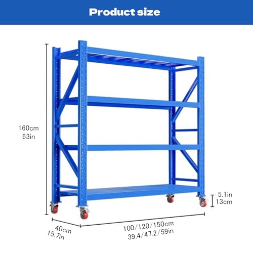 Scaffali regolabili in metallo – Heavy DutyRack per garage cucina cantina stoccaggio – Scaffale in acciaio robusto e versatile