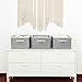 StorageWorks Large Closet Organizers with Handles, Foldable Closet Storage Bins for Linen Closet, 3-Pack, Gray