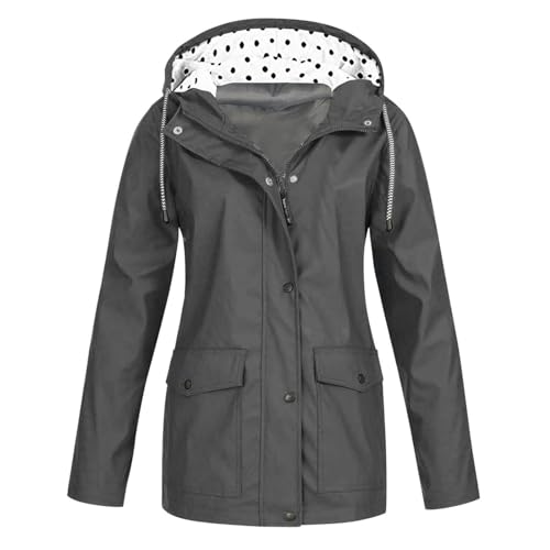 Veste de pluie pour femme imperméable confortable veste softshell mi-saison à capuche