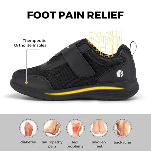 FitVille Diabetic Shoes for Women Wide Width, Fully Adjustable Straps Wide Width Shoes for Women for Edema and Swollen Feet3