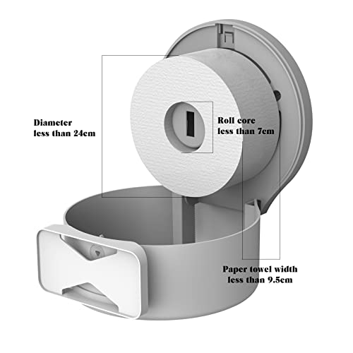 Interhasa! Toilet Paper Towel Dispenser Wall Mount, Jumbo Roll Toilet Paper Dispenser Key Lock Commercial Toilet Paper Holder With Shelf （Black） #TOP5