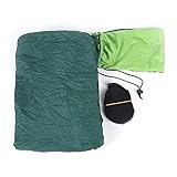 Hamaca para Exteriores, Cama Colgante Camping, Nylon Resistente, 300x200 cm, Capacidad 300kg, Verde y Verde Oscuro - Cómoda y Transpirable, Fácil Instalación, Ideal para Viajes y (Fruta Verde