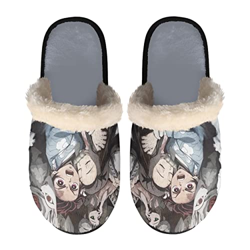 Rofmatide anim Devil Killer Fuzzy pantoufles kamado nezuko cute Indoor pantoufles closed Toe Open back Women's pantoufles XL – vue 4