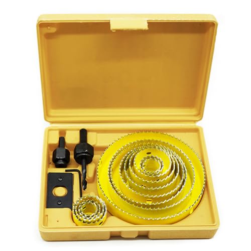 MALAYAS set di seghe a tazza, faretti in acciaio al carbonio, strumenti per legno, cartongesso, plastica e metalli non ferrosi, 19-127 mm, 13 pezzi