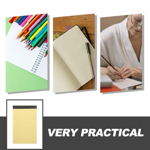 Blocs-notes jaunes papier ligné détachable pour école et travail - 3