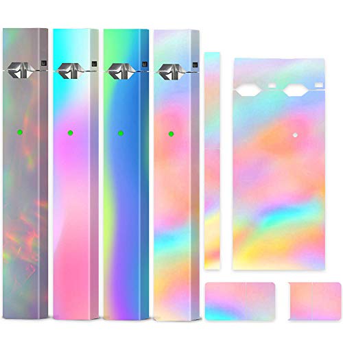 4PCS Skin for J/uu-l and Charger Sticker Wrap, Shock-Proof & Scratch-Proof Sleeve Shield Cover Case Cap Decal for Office Relax, Travel and Daily Life (Rainbow)