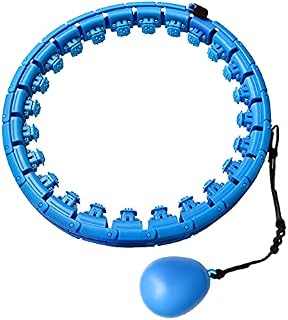 Liwiner Weighted Hula Hoop for Adults, Fitness Hula Hoops Adjustable Size Weight Loss Auto-Spinning Hoop with 24 Detachable Knots, Indoor Aerobic Exercise for Women and Man
