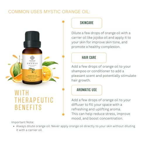 Image of Orange Essential Oil | Skin Brightening, Dark Spots, Body Massage & Aromatherapy | 100% Pure & Therapeutic Grade - 15ml