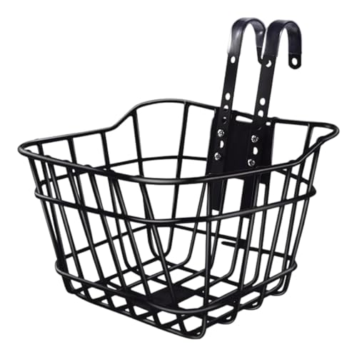 Cesta de ciclismo delantera - Portabicicletas de gran capacidad, cesta para patinete, soporte duradero, fijación ligera, accesorios versátiles para mujeres y niños Girl Mountain O